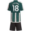 Conjunto (Camiseta+Pantalón Corto) Manchester United Casemiro 18 Segunda Equipación 23-24 - Niño